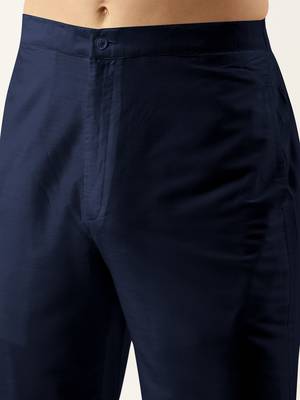 Blue cotton silk pant pajama 5