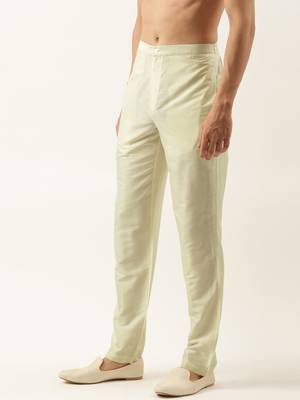 Light gold cotton silk pant pajama 2