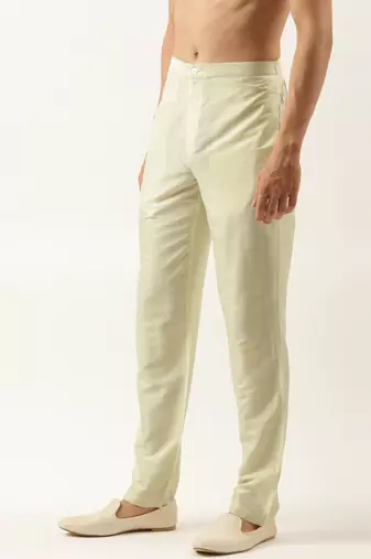 Light gold cotton silk pant pajama