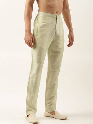 Light gold cotton silk pant pajama 3