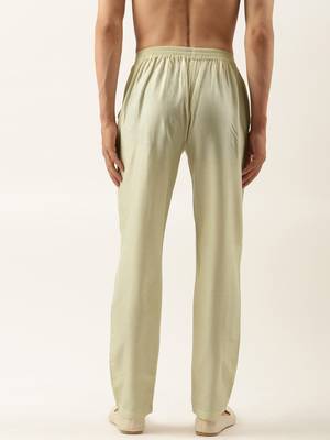 Light gold cotton silk pant pajama 4