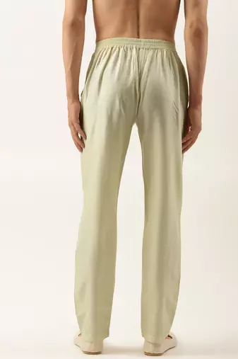 Light gold cotton silk pant pajama