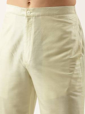Light gold cotton silk pant pajama 5