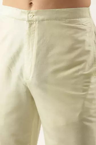 Light gold cotton silk pant pajama
