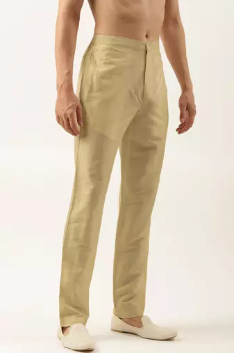 Gold cotton silk pant pajama