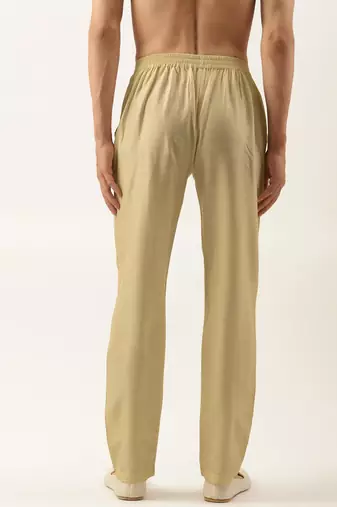 Gold cotton silk pant pajama