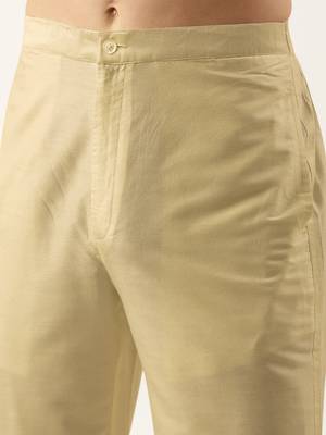 Gold cotton silk pant pajama 5
