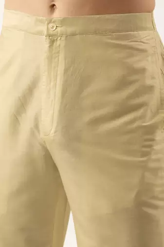 Gold cotton silk pant pajama