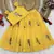Kids Embroidery South Indian Traditional Yellow Pattu Pavadai Silk Blend Readymade Lehenga Choli Dress For Girls