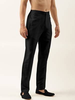 Black cotton silk pant pajama 3