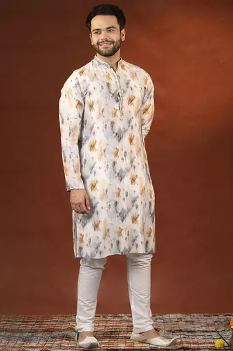Cream ceremonial kurtas