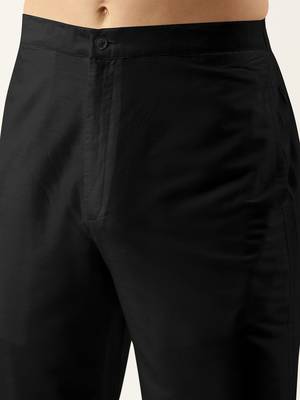 Black cotton silk pant pajama 5