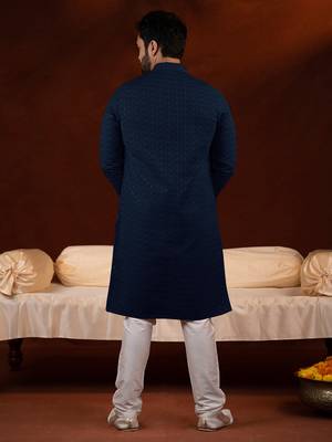 Navy blue chikankari kurtas 4