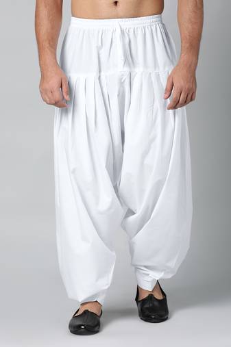 White fine cotton salwar