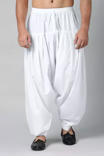 White fine cotton salwar