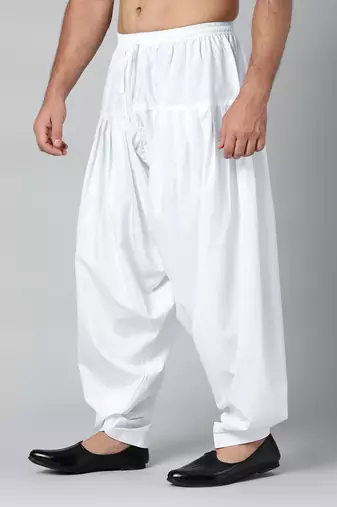 White fine cotton salwar