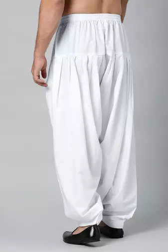 White fine cotton salwar
