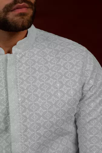 Grey chikankari kurtas
