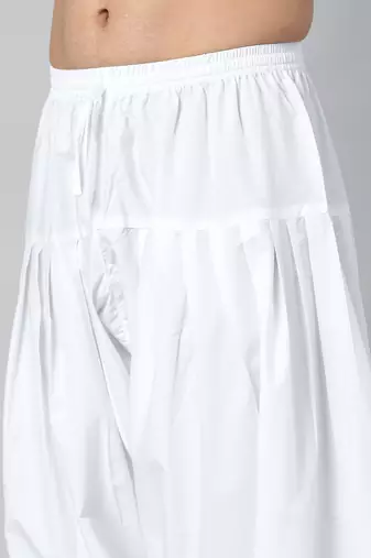 White fine cotton salwar