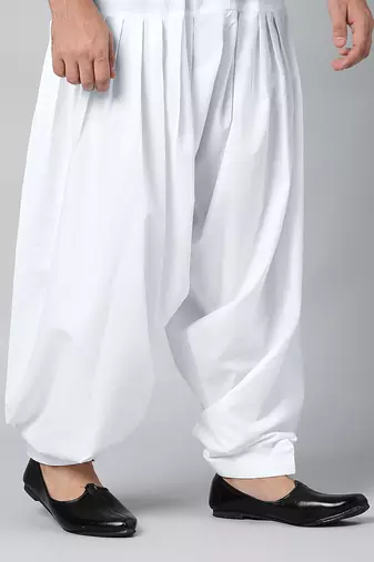 White fine cotton salwar