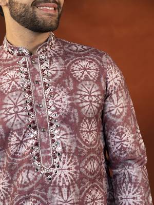 Maroon tie dye kurtas 2