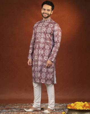 Maroon tie dye kurtas 3