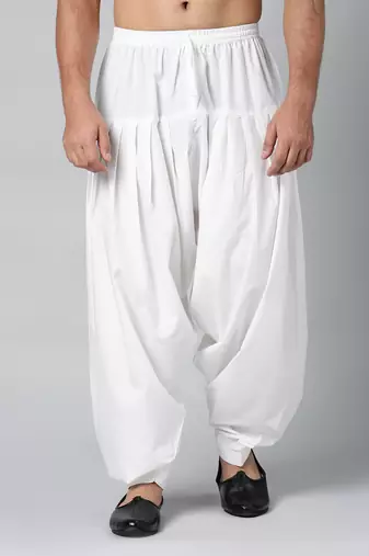 Off white fine cotton salwar