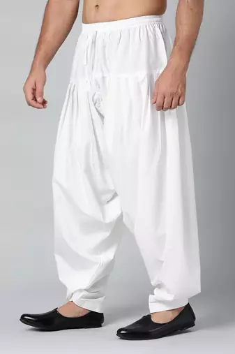 Off white fine cotton salwar