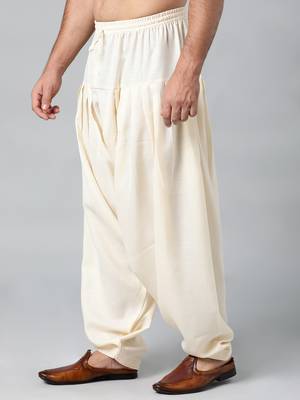 Cream twill weave salwar 2