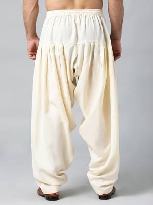Cream twill weave salwar 3