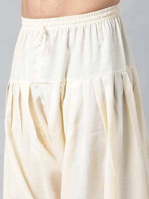 Cream twill weave salwar 4