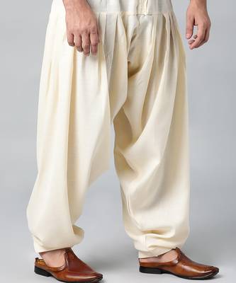 Cream twill weave salwar 5