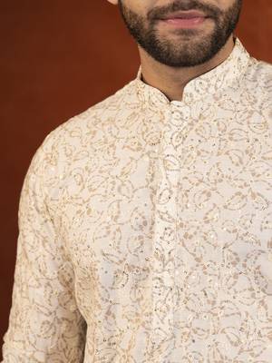 Cream embroidered kurtas 2