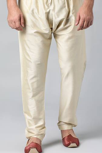 Gold cotton silk pajama