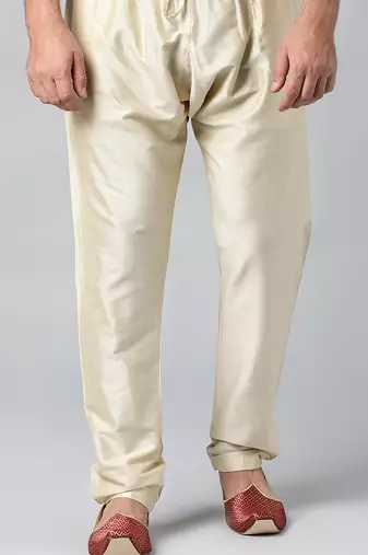 Gold cotton silk pajama