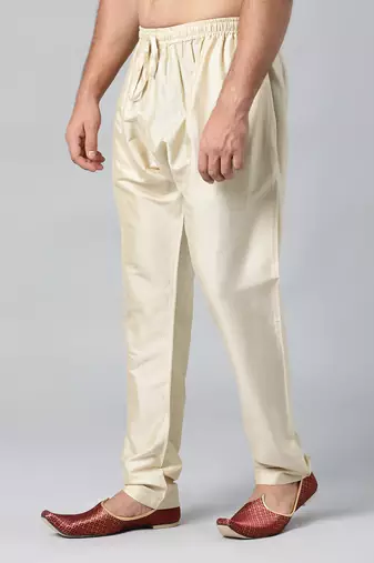 Gold cotton silk pajama
