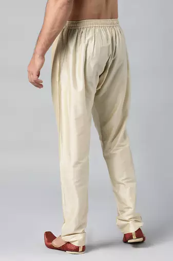 Gold cotton silk pajama