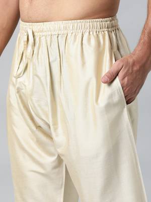 Gold cotton silk pajama 4