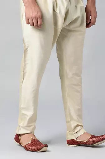 Gold cotton silk pajama