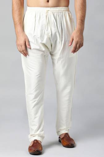Cream cotton silk pajama