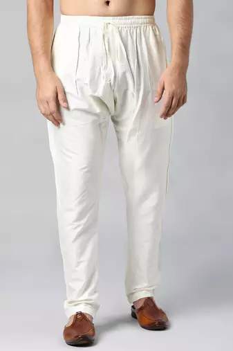 Cream cotton silk pajama