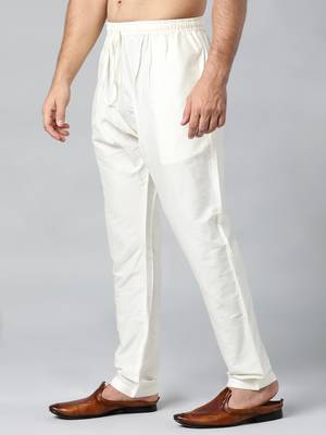Cream cotton silk pajama 2