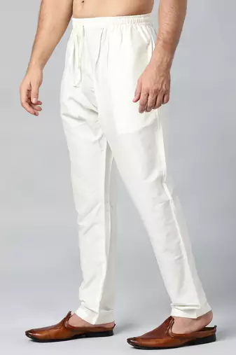 Cream cotton silk pajama