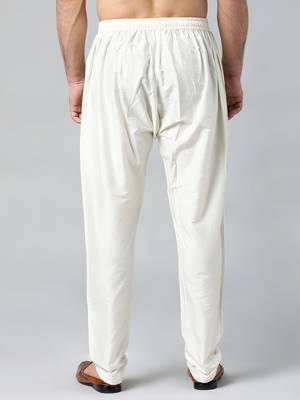 Cream cotton silk pajama 3