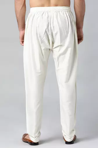Cream cotton silk pajama