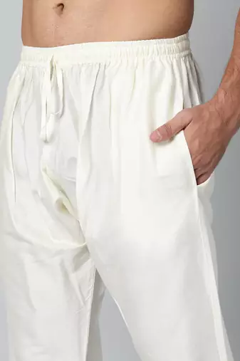 Cream cotton silk pajama