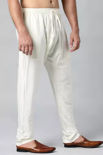 Cream cotton silk pajama