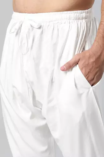 Off white cotton silk pajama