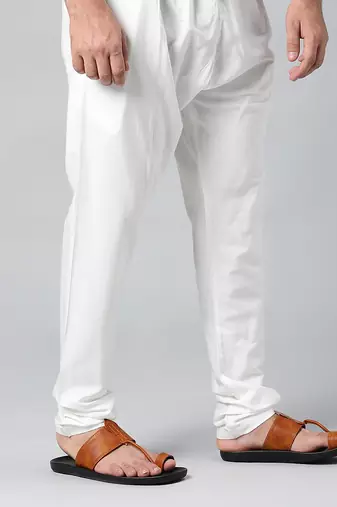 Off white cotton silk pajama