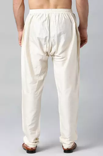 Beige cotton silk pajama